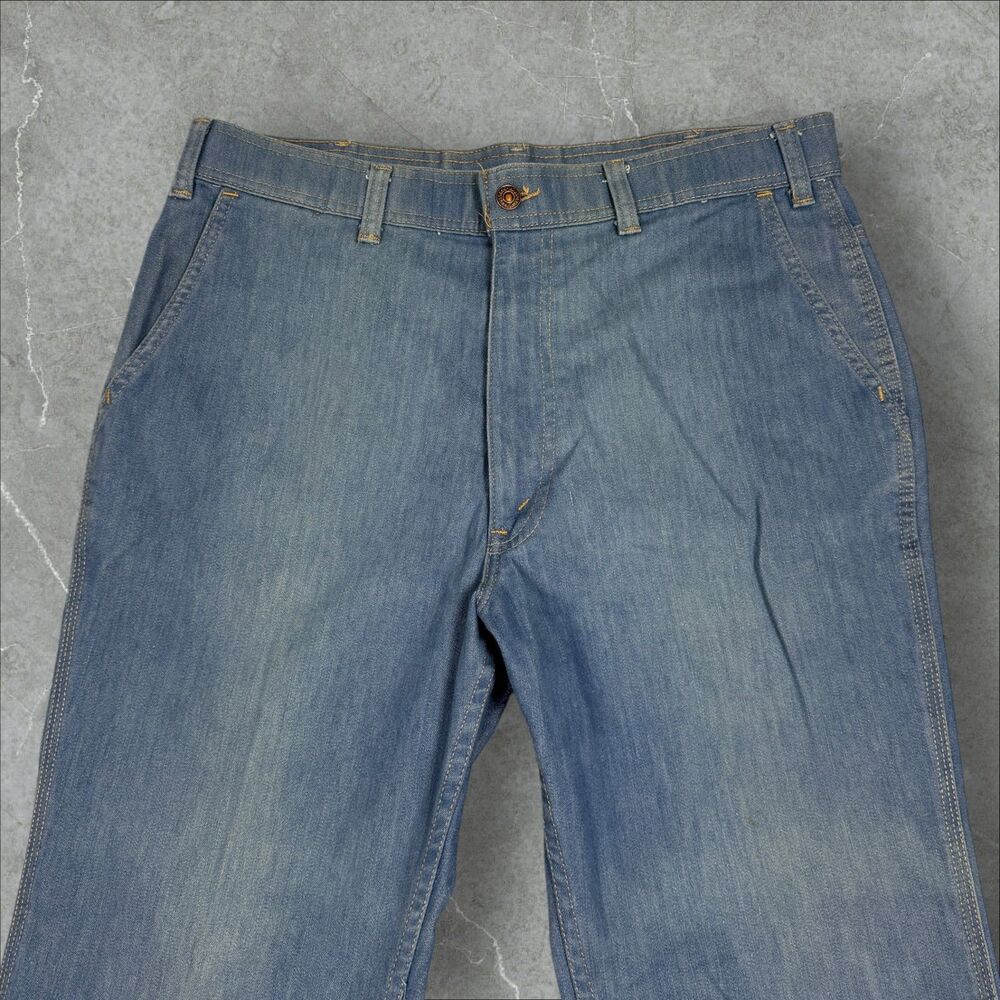 Vintage 70s Levi's For Men Skosh More Room Orange Tab Talon Zipper - 35x28.5 - Picture 4 of 11